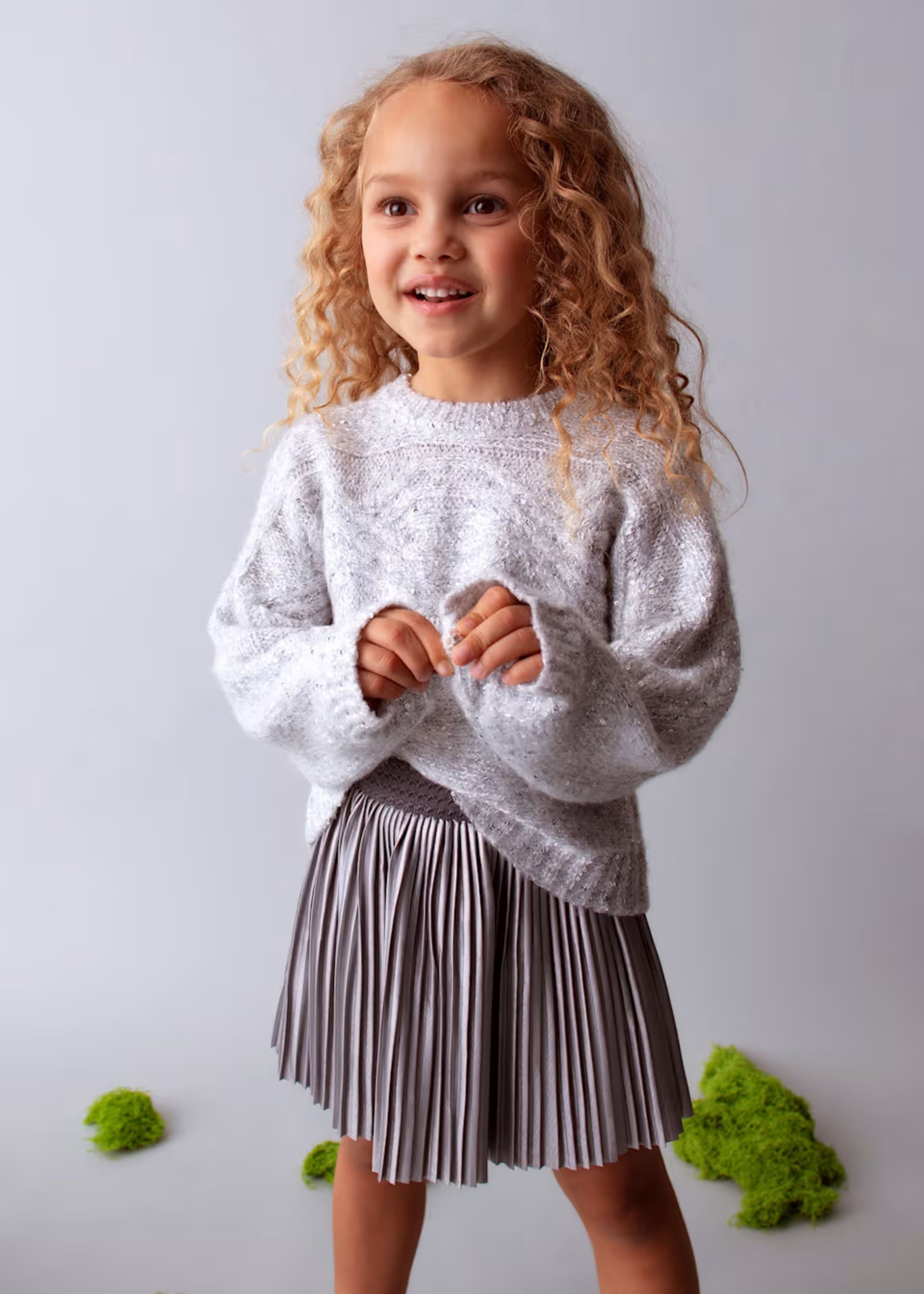 Falda Plisada Silver