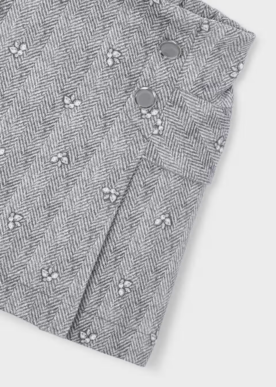 Falda Botones Antelina Gris