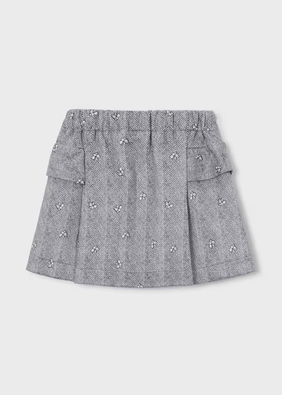 Falda Botones Antelina Gris