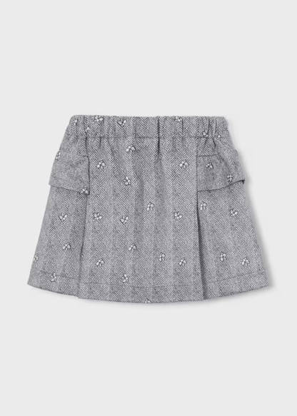 Falda Botones Antelina Gris