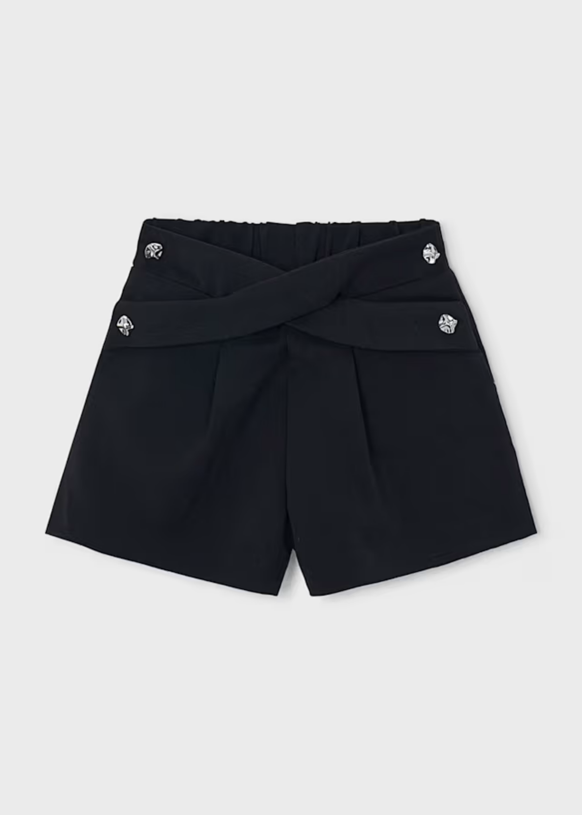 Falda Short Pinzas Negro