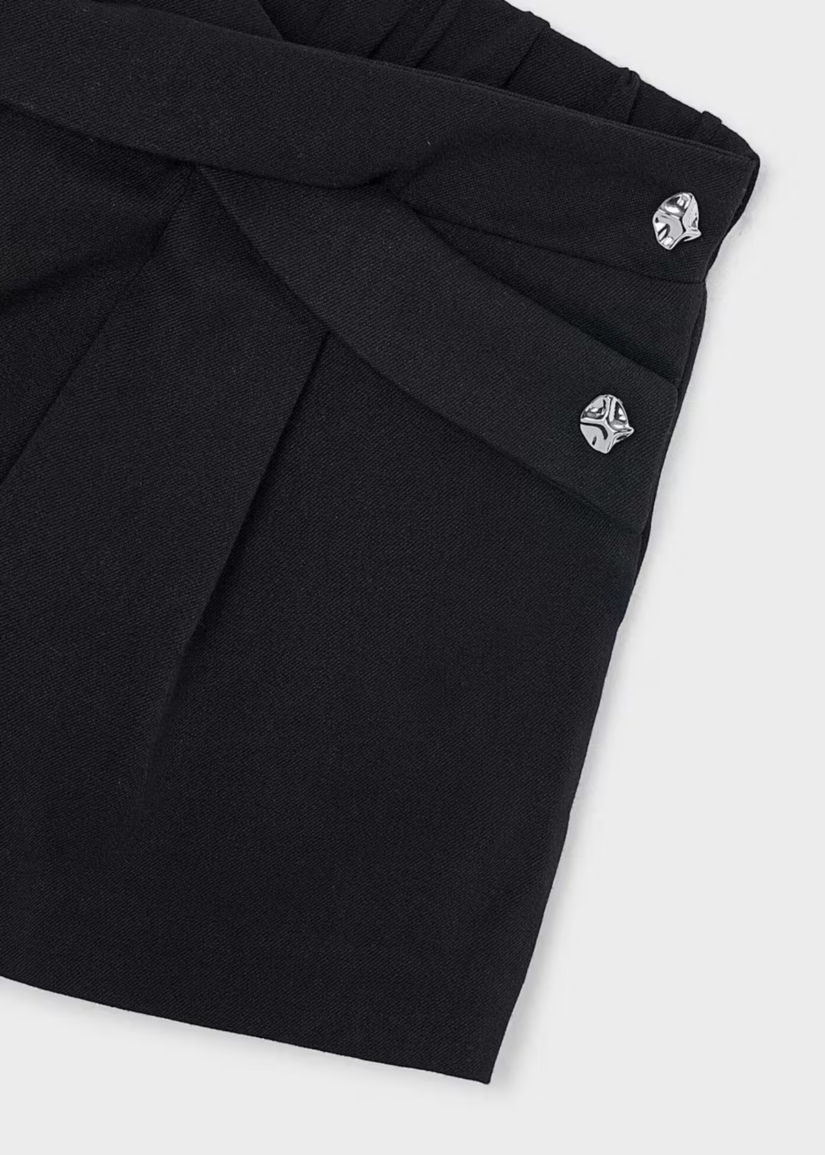 Falda Short Pinzas Negro