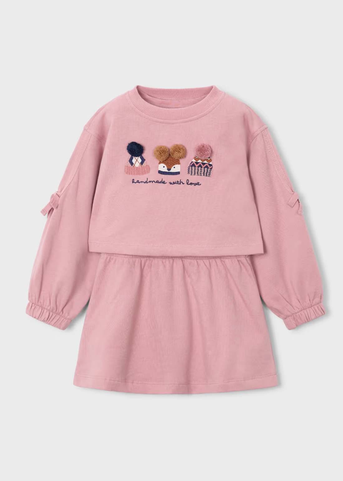 Vestido Felpa Winter Hat Rosa Pastel