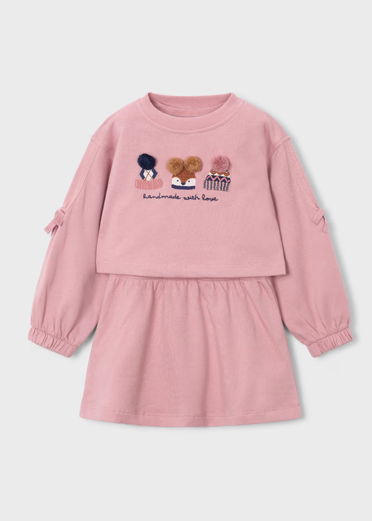 Vestido Felpa Winter Hat Rosa Pastel