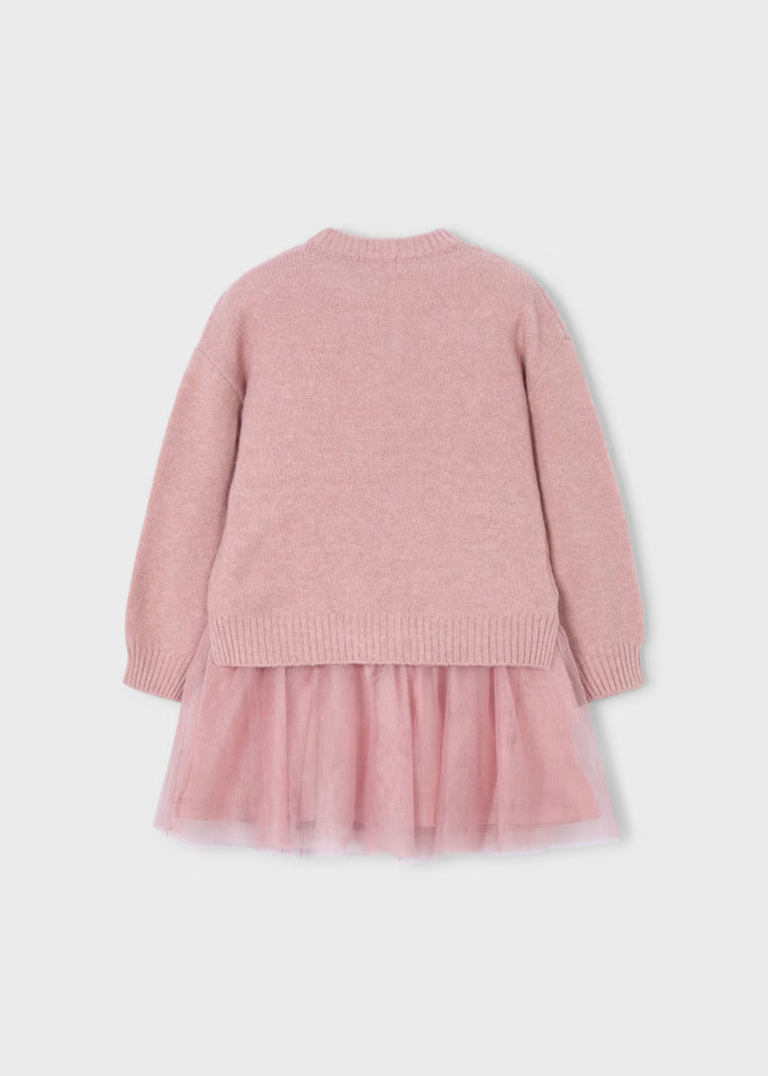 Conjunto Vestido Sweater Tejido Falda Tul