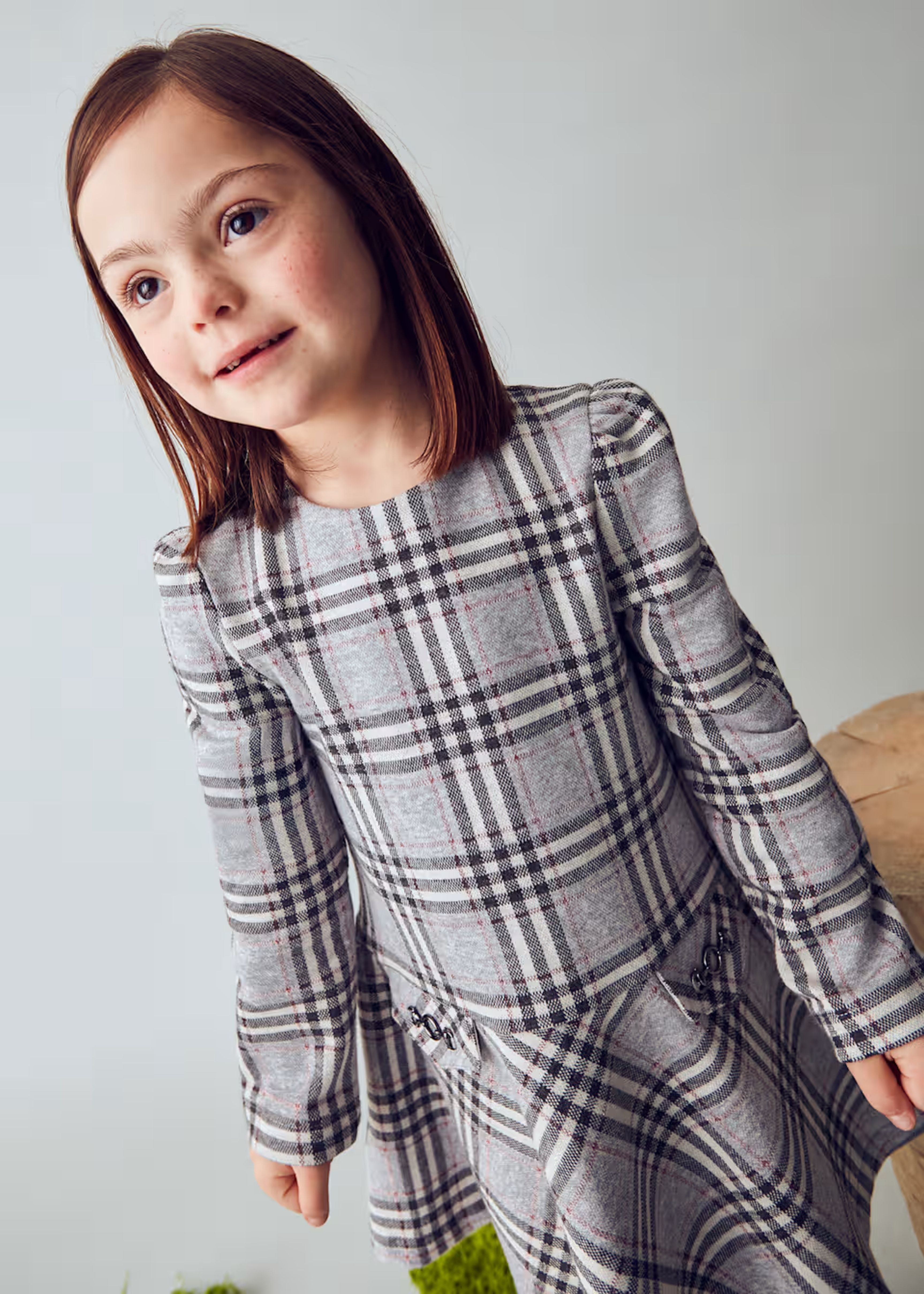 Vestido Tartan Plata
