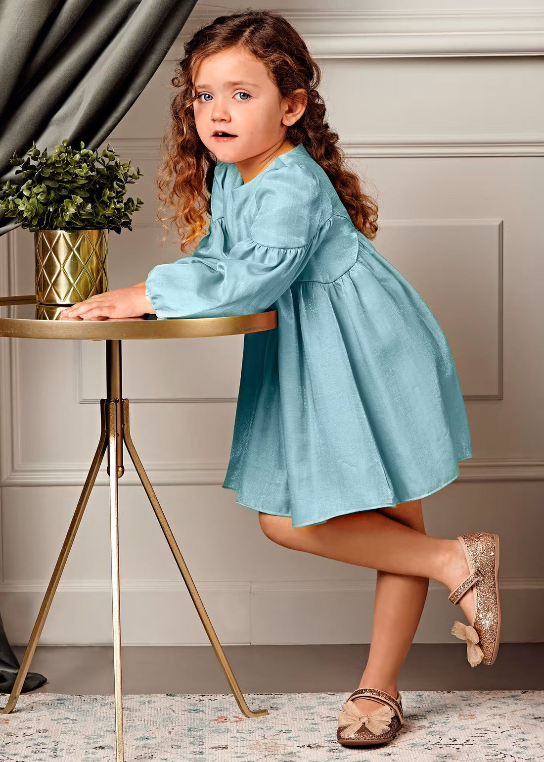 Vestido Satinado Aqua