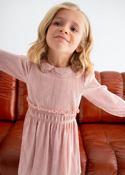 Vestido Punto Plisado Pétalo