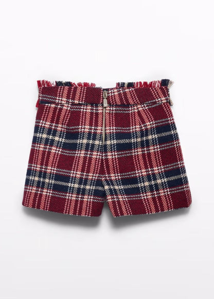 Short Cuadros Brillo