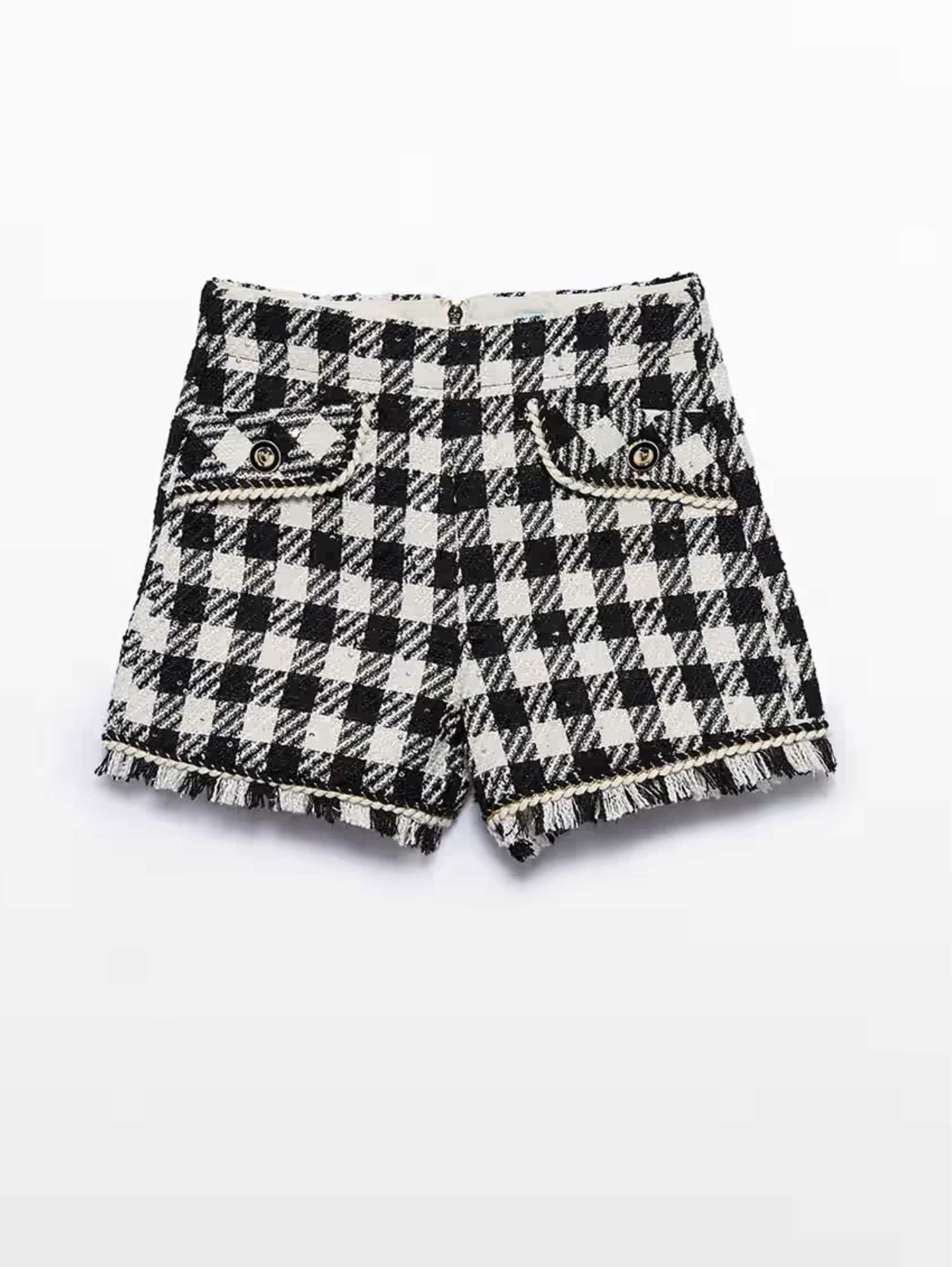 Short Vichy Sequin