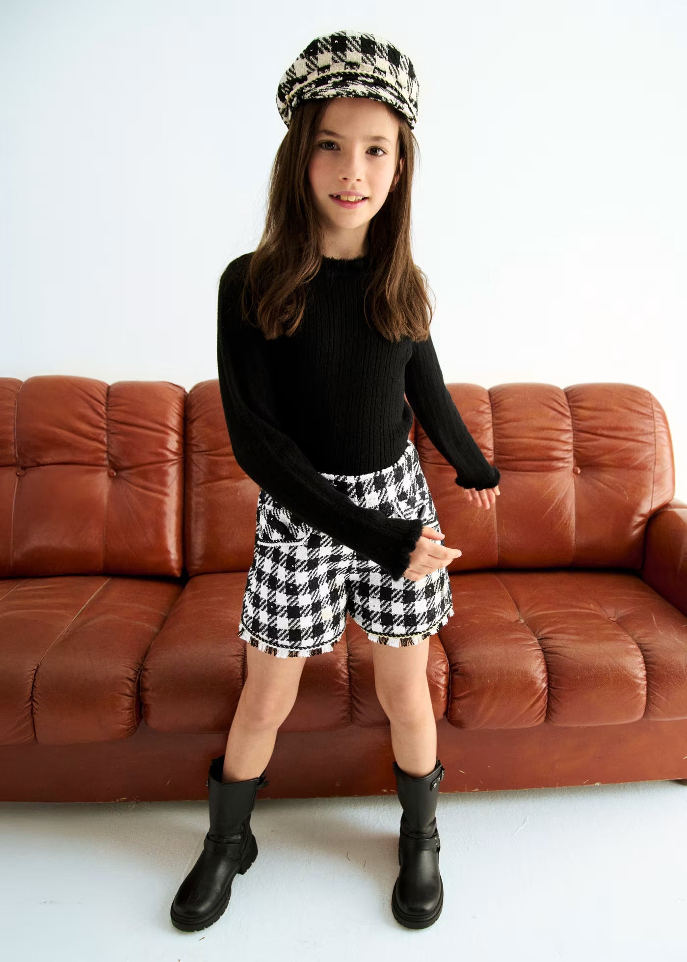 Short Vichy Sequin