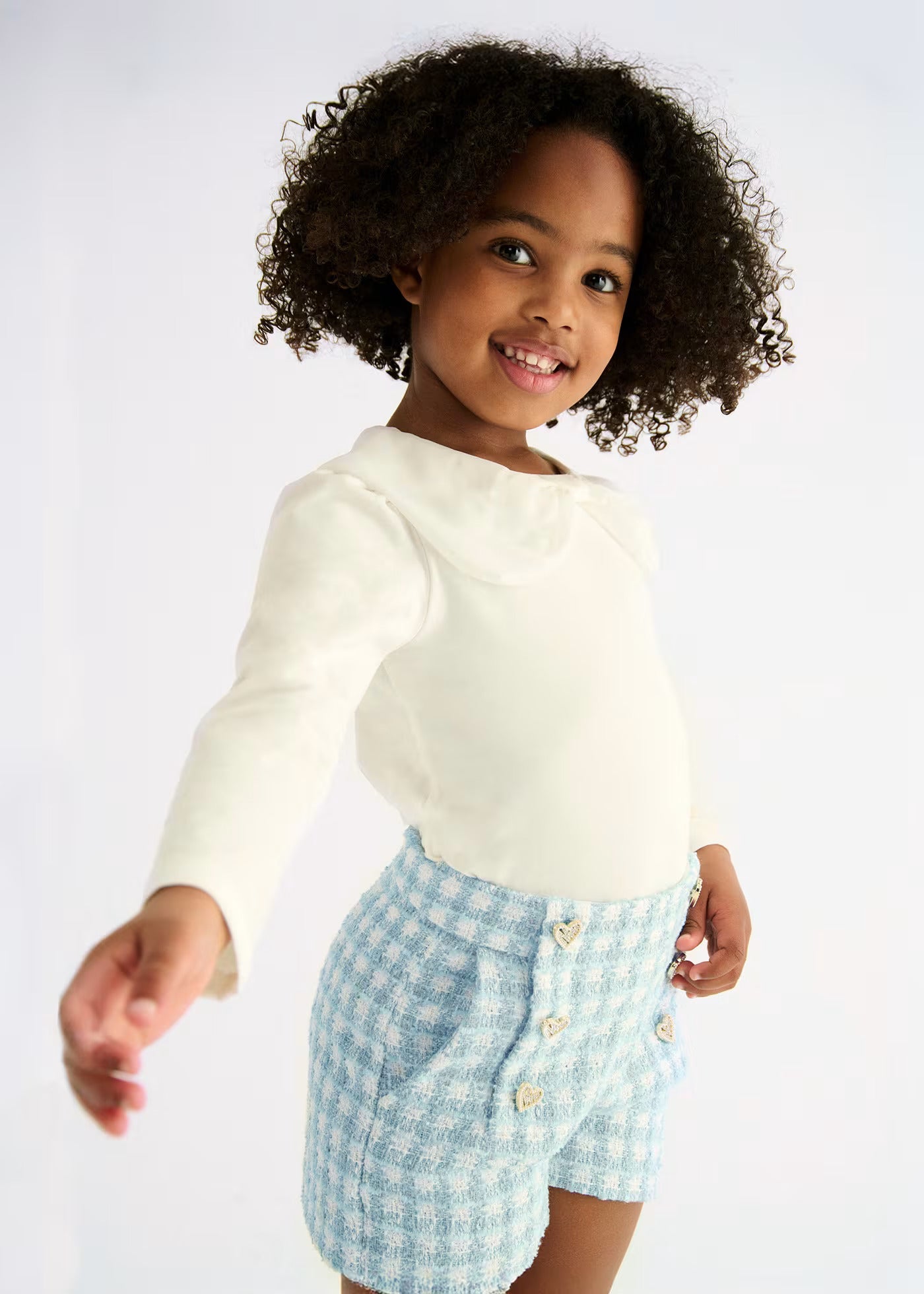 Short Tweed Lurex Aqua