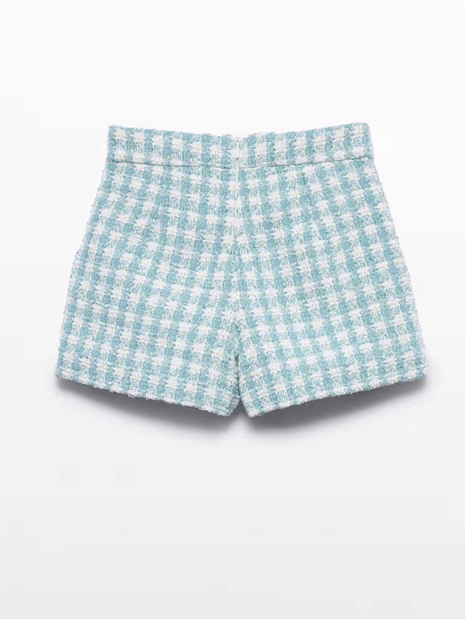 Short Tweed Lurex Aqua