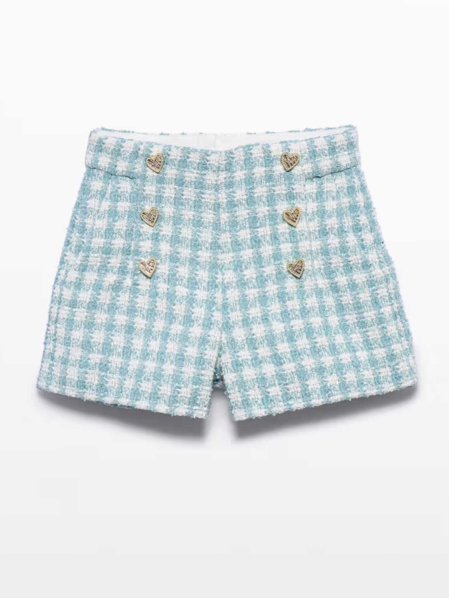 Short Tweed Lurex Aqua