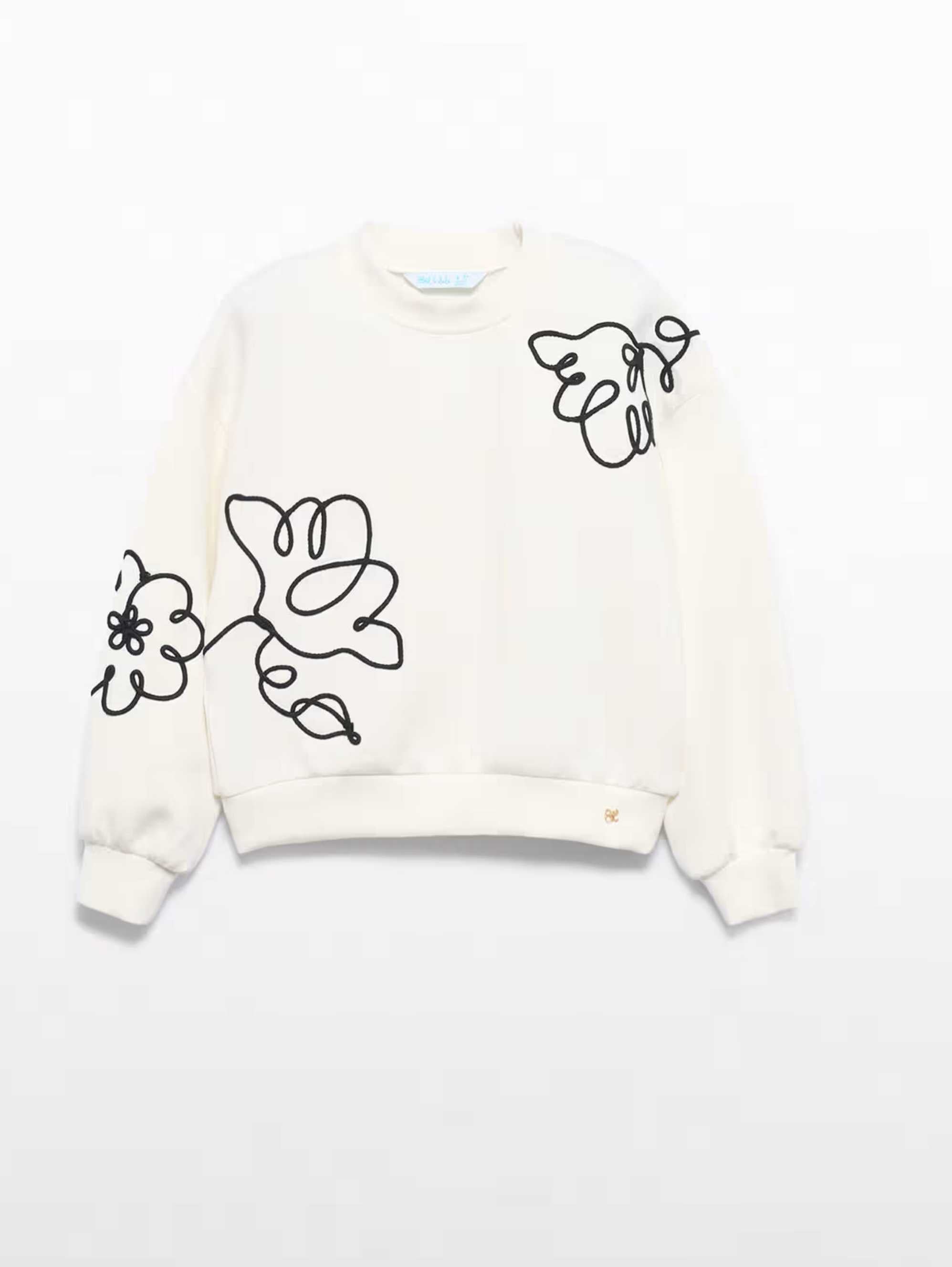 Buzo Bordado Artístico Crema