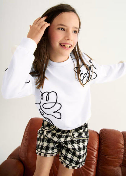 Buzo Bordado Artístico Crema