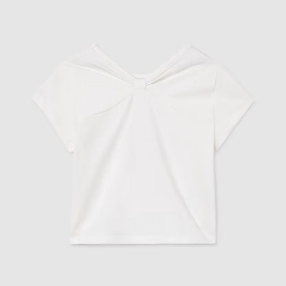 Camiseta Bordado Lino Crudo