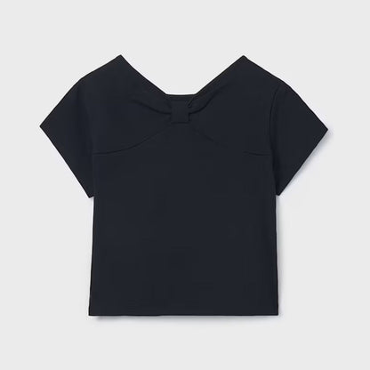 Camiseta Bordado Lino Negro