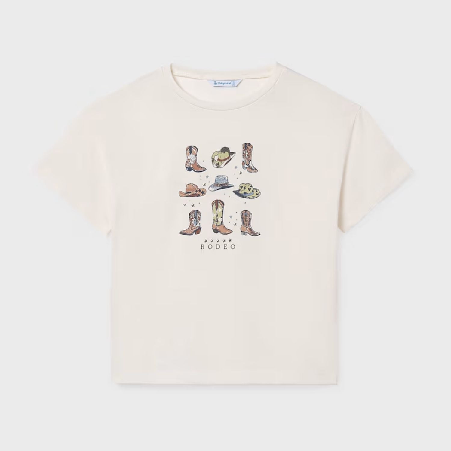 Camiseta Cowboy Girl Marfil