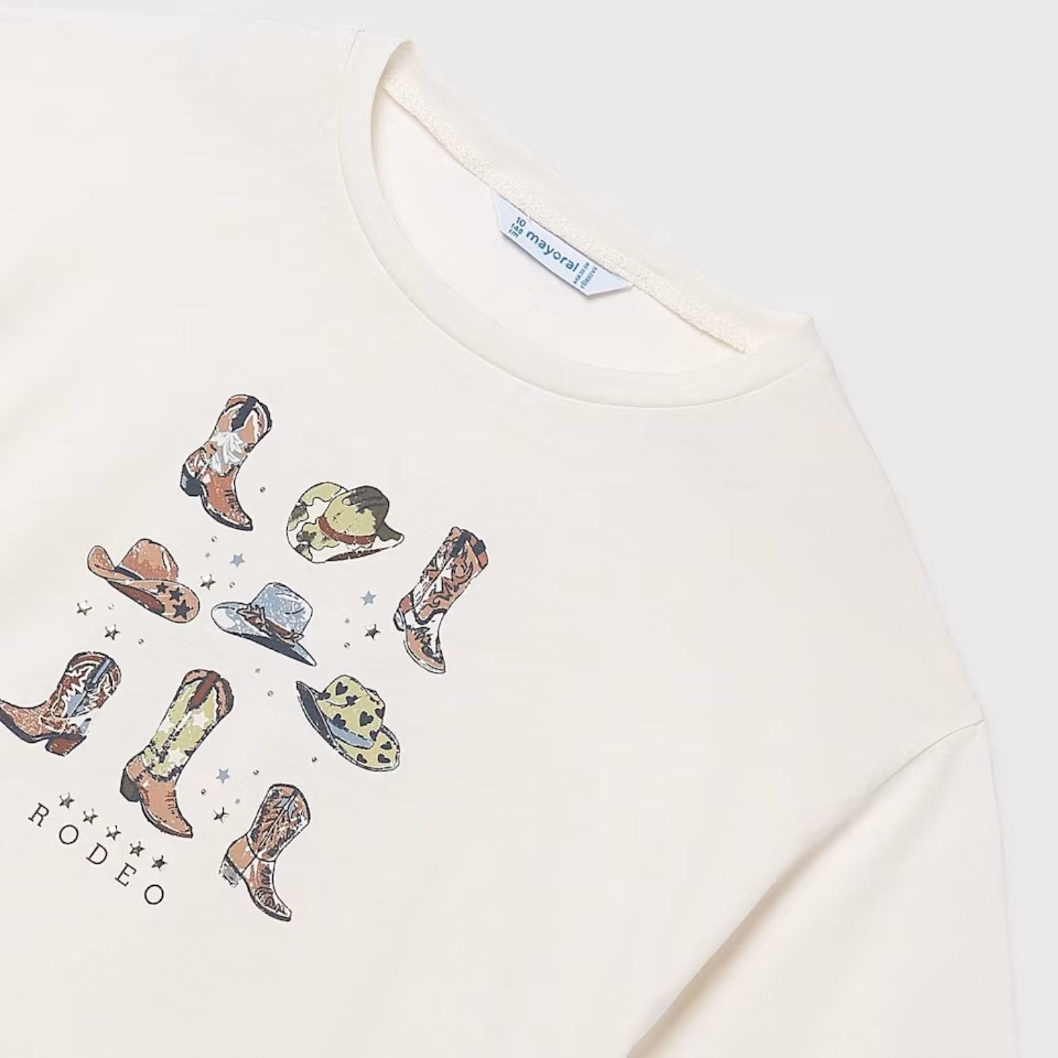 Camiseta Cowboy Girl Marfil