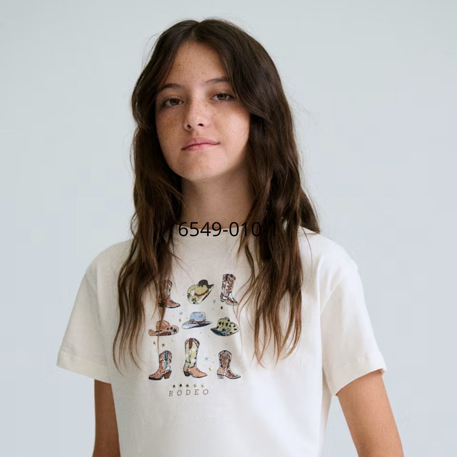 Camiseta Cowboy Girl Marfil