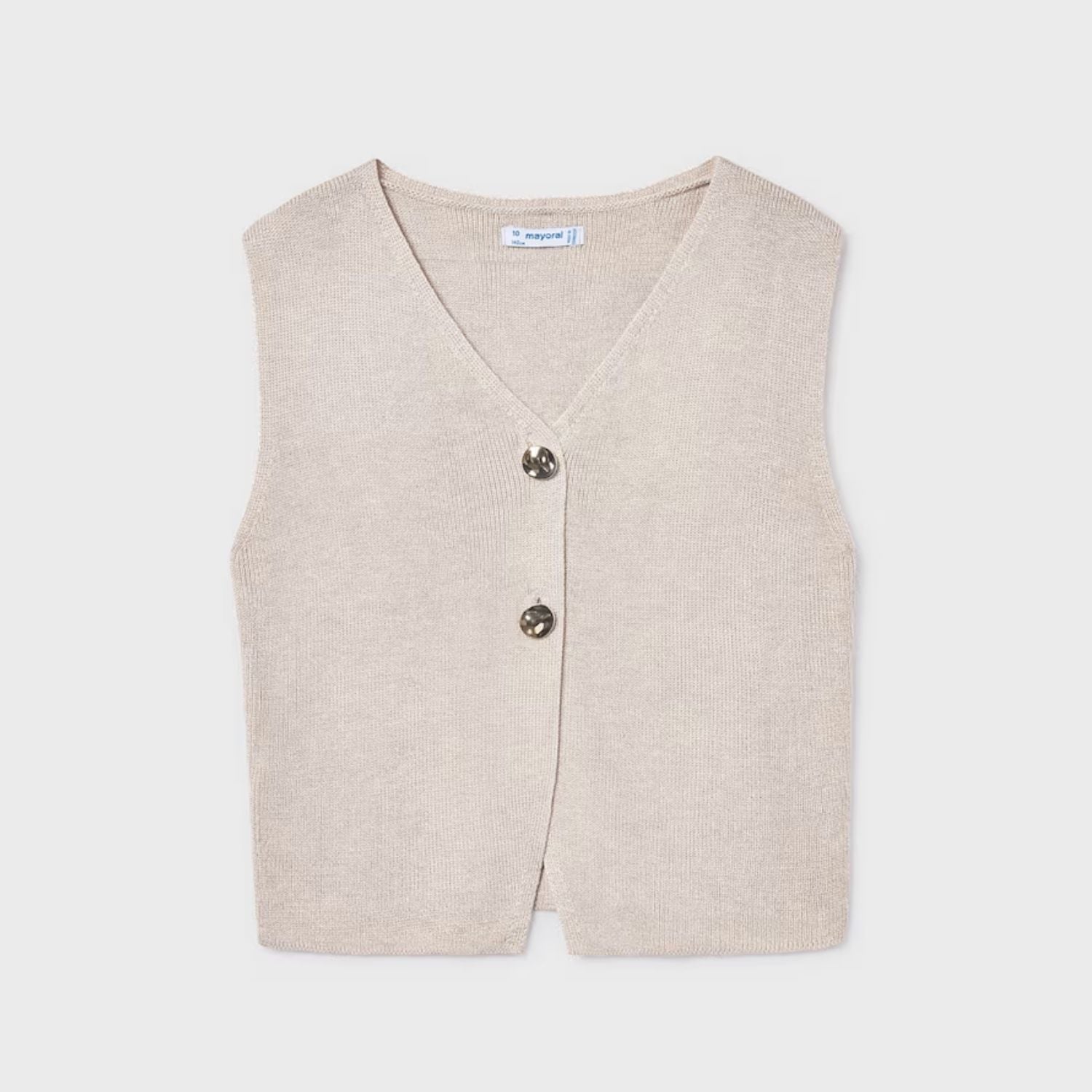 Chaleco Tricot Botones Gold