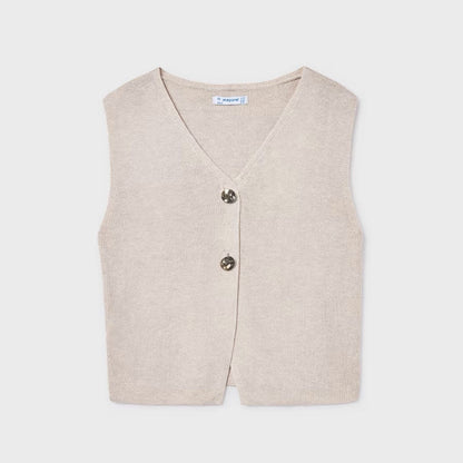 Chaleco Tricot Botones Gold