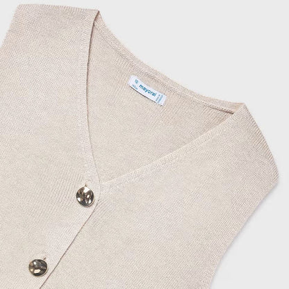 Chaleco Tricot Botones Gold