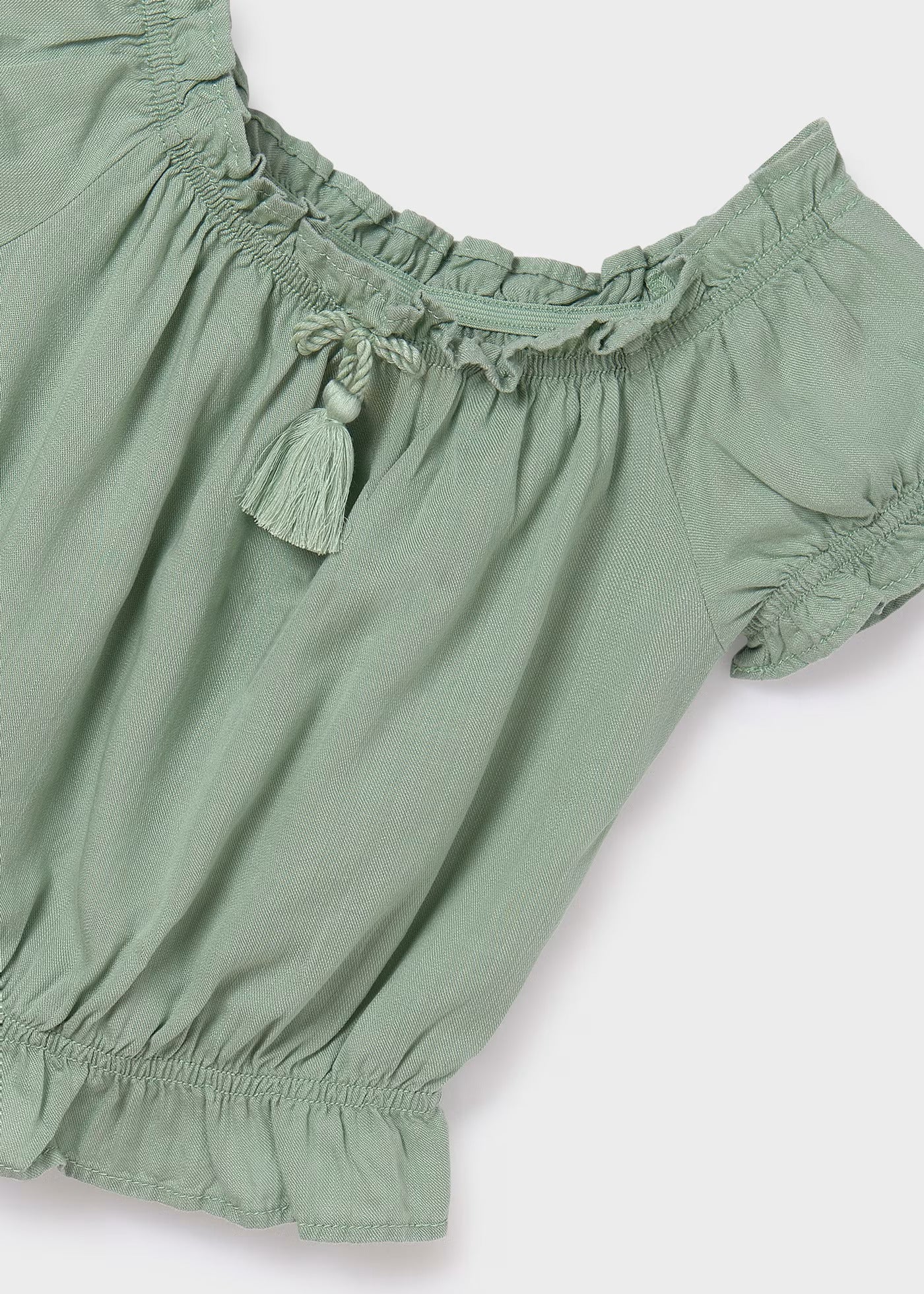 Blusa Menta Hombros Descubiertos Chica