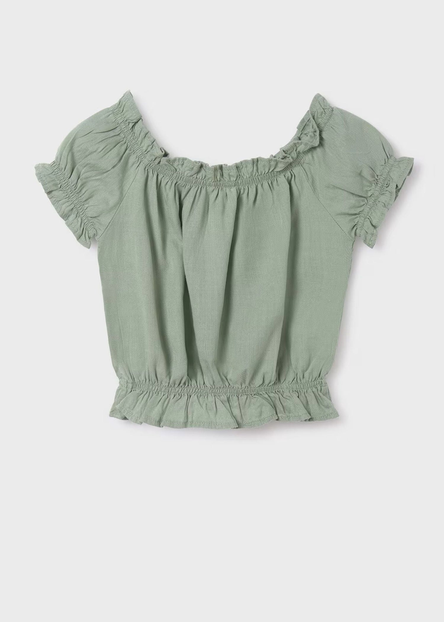 Blusa Menta Hombros Descubiertos Chica