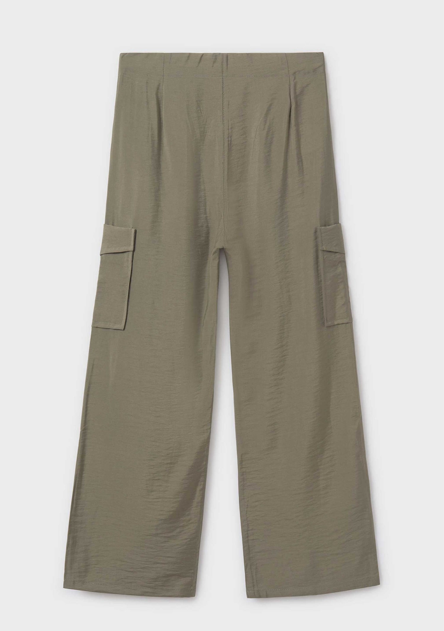 Pantalón Cargo Fluido Oliva Chica