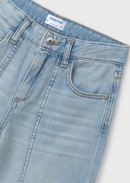 Jeans Wide Leg Algodón Chica