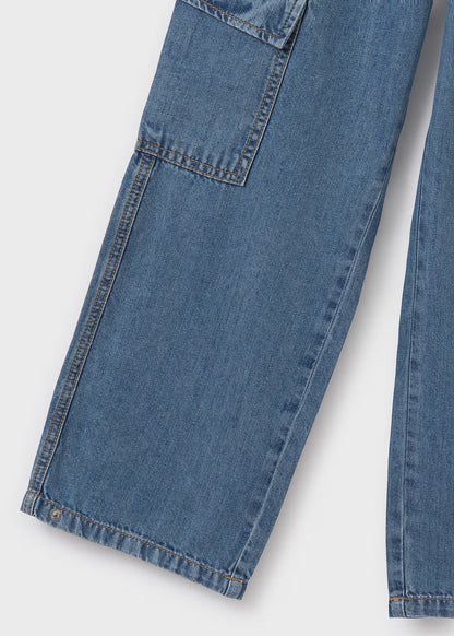 Jeans Fluido Cargo Chica