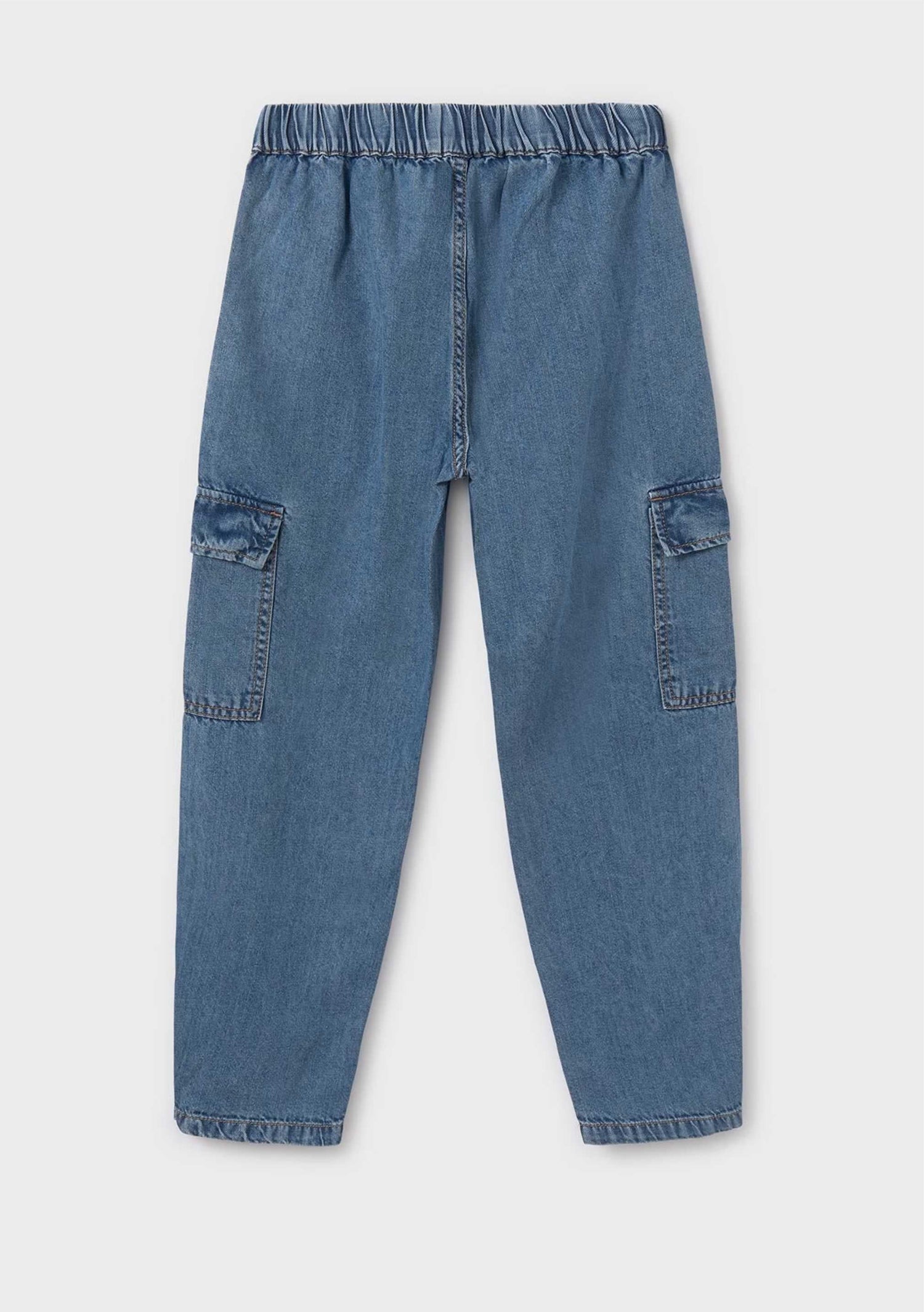 Jeans Fluido Cargo Chica
