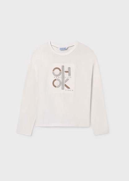 Camiseta Letras Relieve