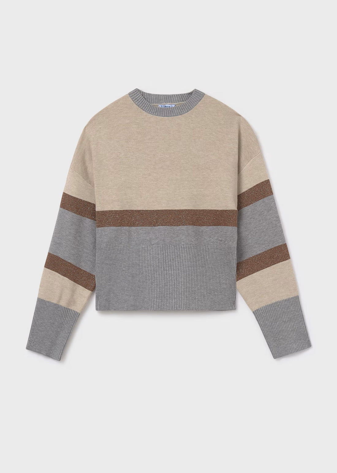Jersey Cropped Fall Stripes