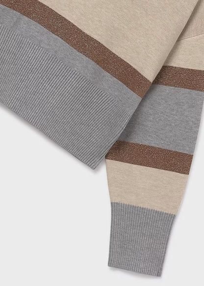 Jersey Cropped Fall Stripes
