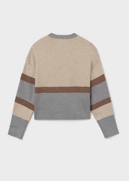 Jersey Cropped Fall Stripes
