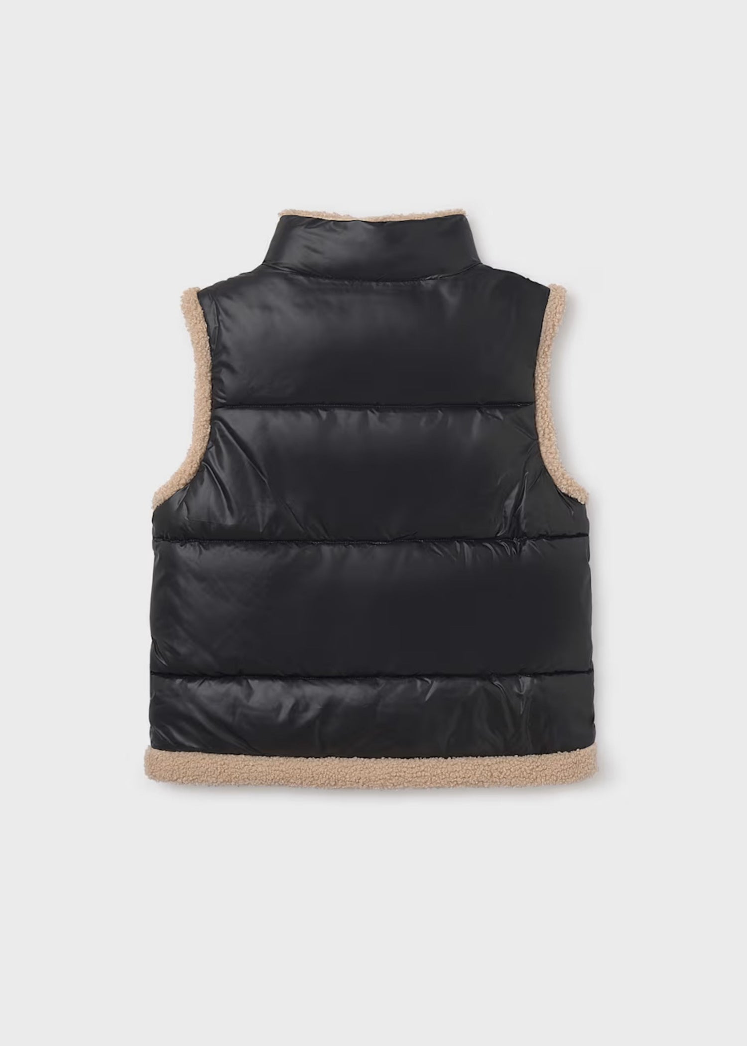 Chaleco Contrastes Borrego Negro