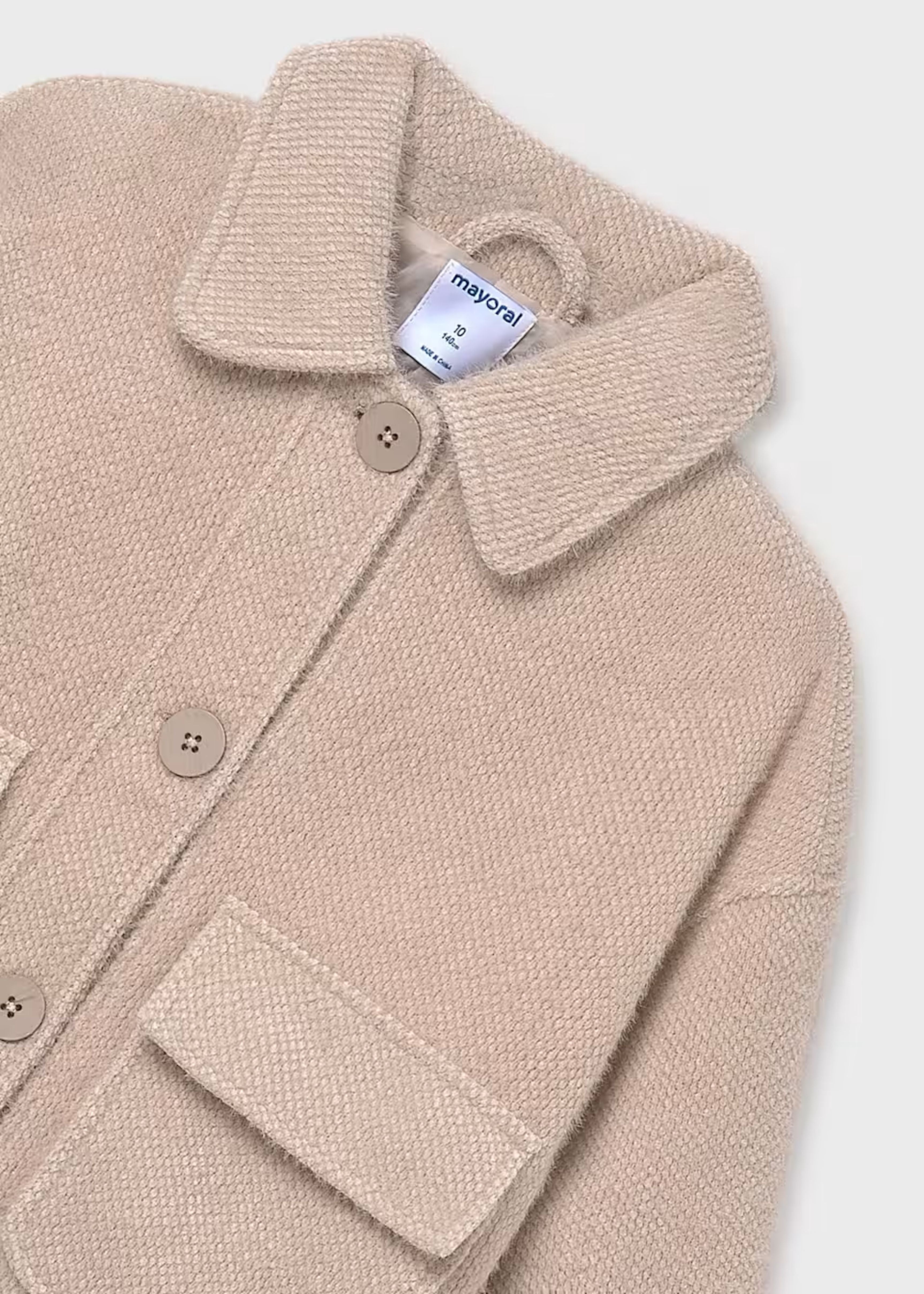 Abrigo Punto Pelo Arena