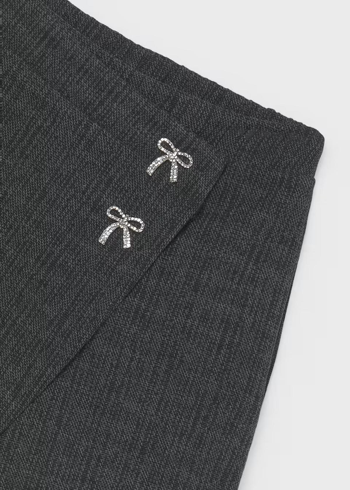 Falda Short Lazos Plomo