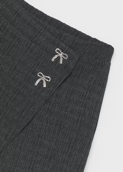 Falda Short Lazos Plomo