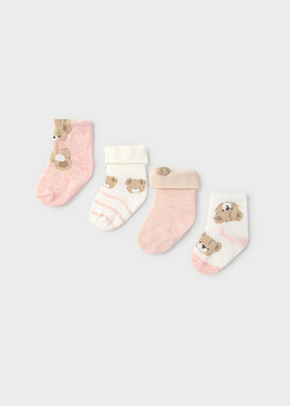 Pack 4 Calcetines Teddy Bear Rosa