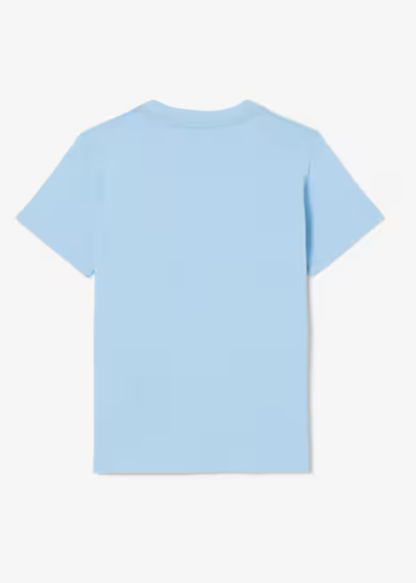 Camiseta Lacoste Celeste Logo Bordado
