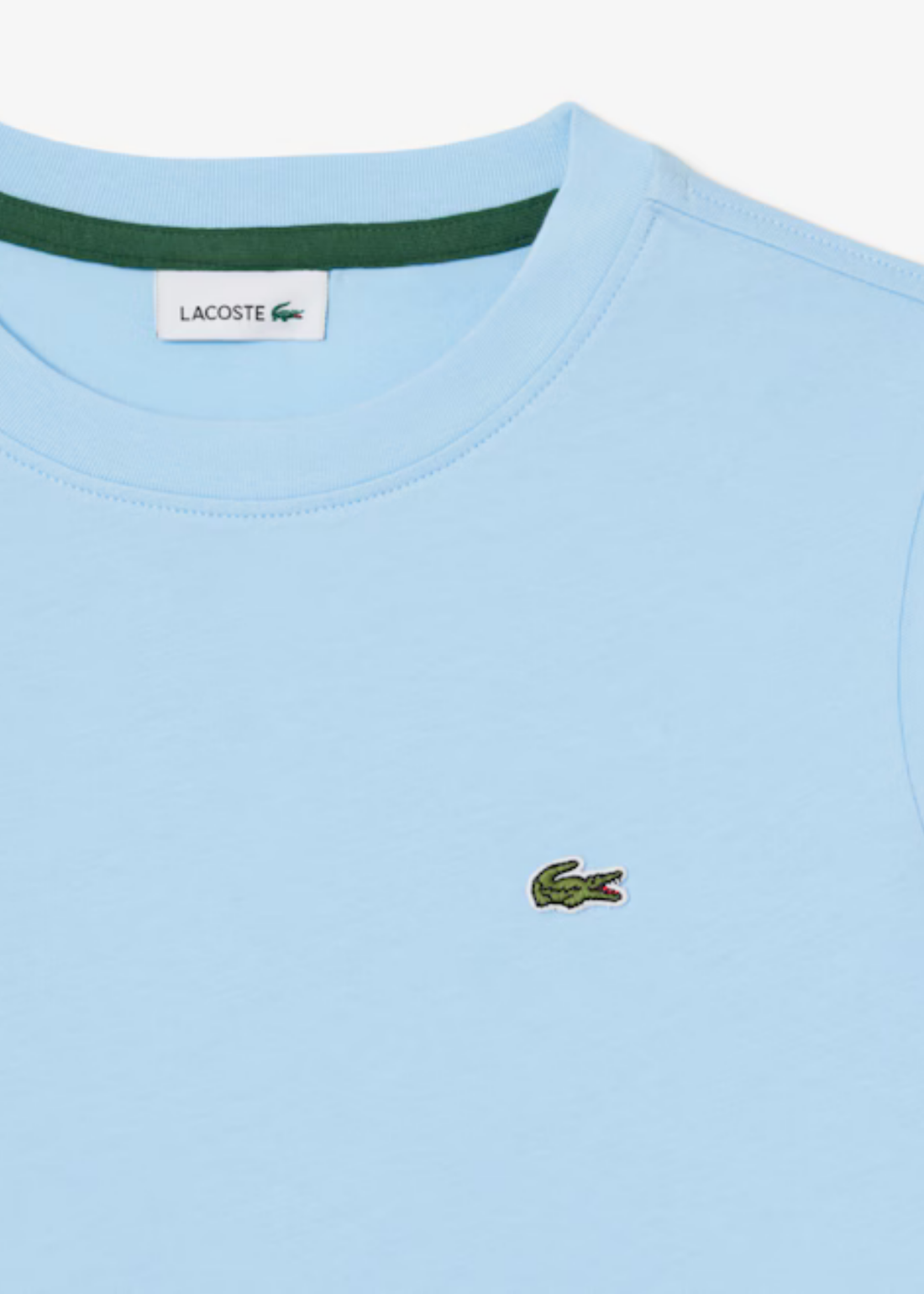 Camiseta Lacoste Celeste Logo Bordado