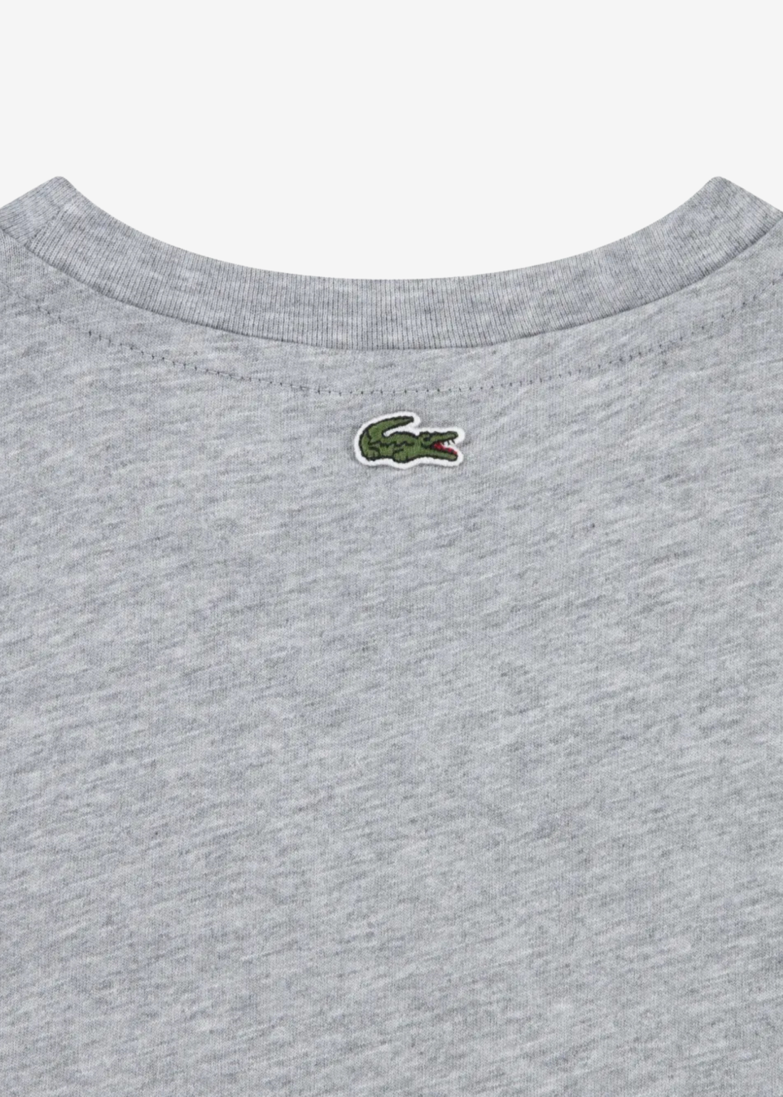 Camiseta Lacoste Gris Logo Gran Formato