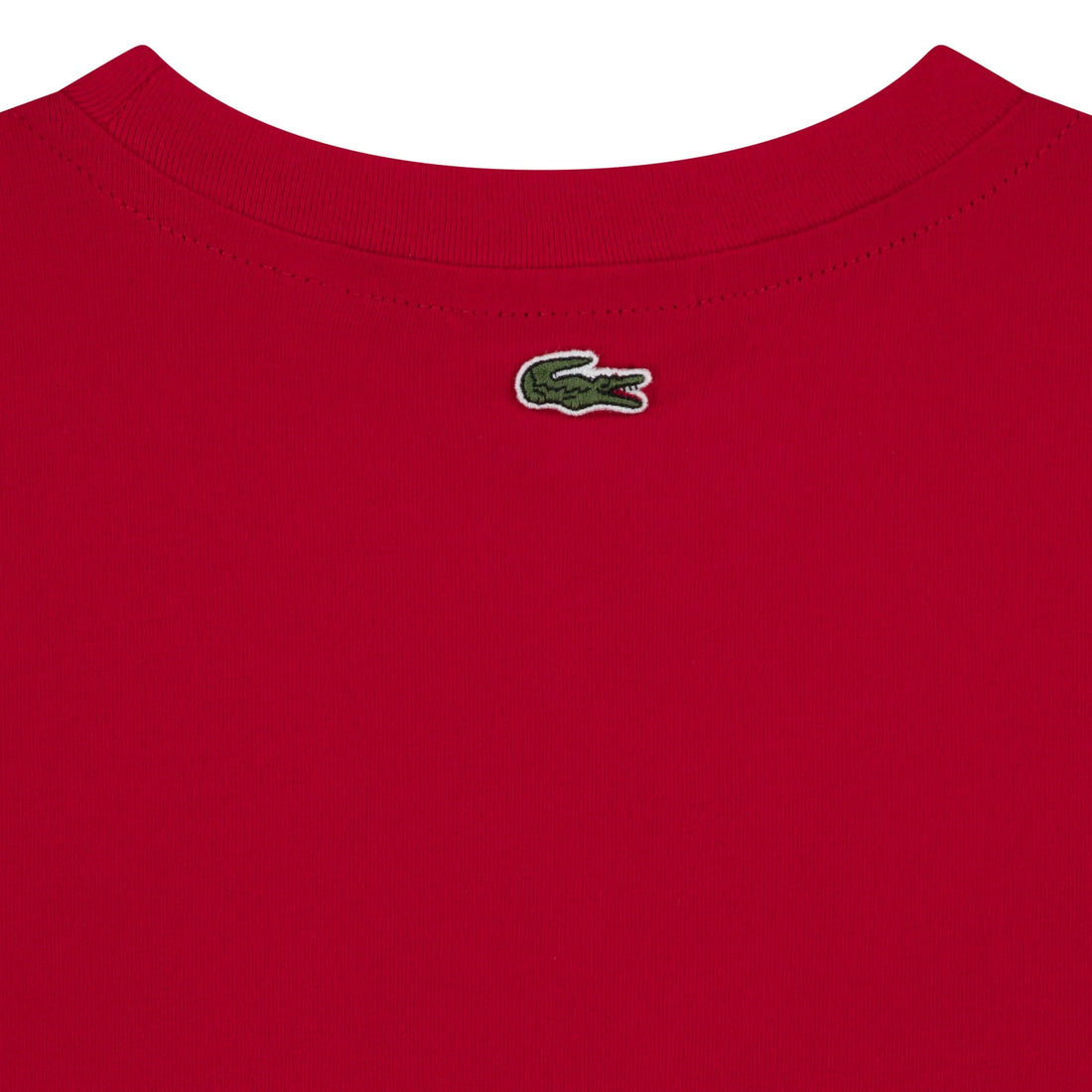 Camiseta Lacoste Roja Logo Gran Formato