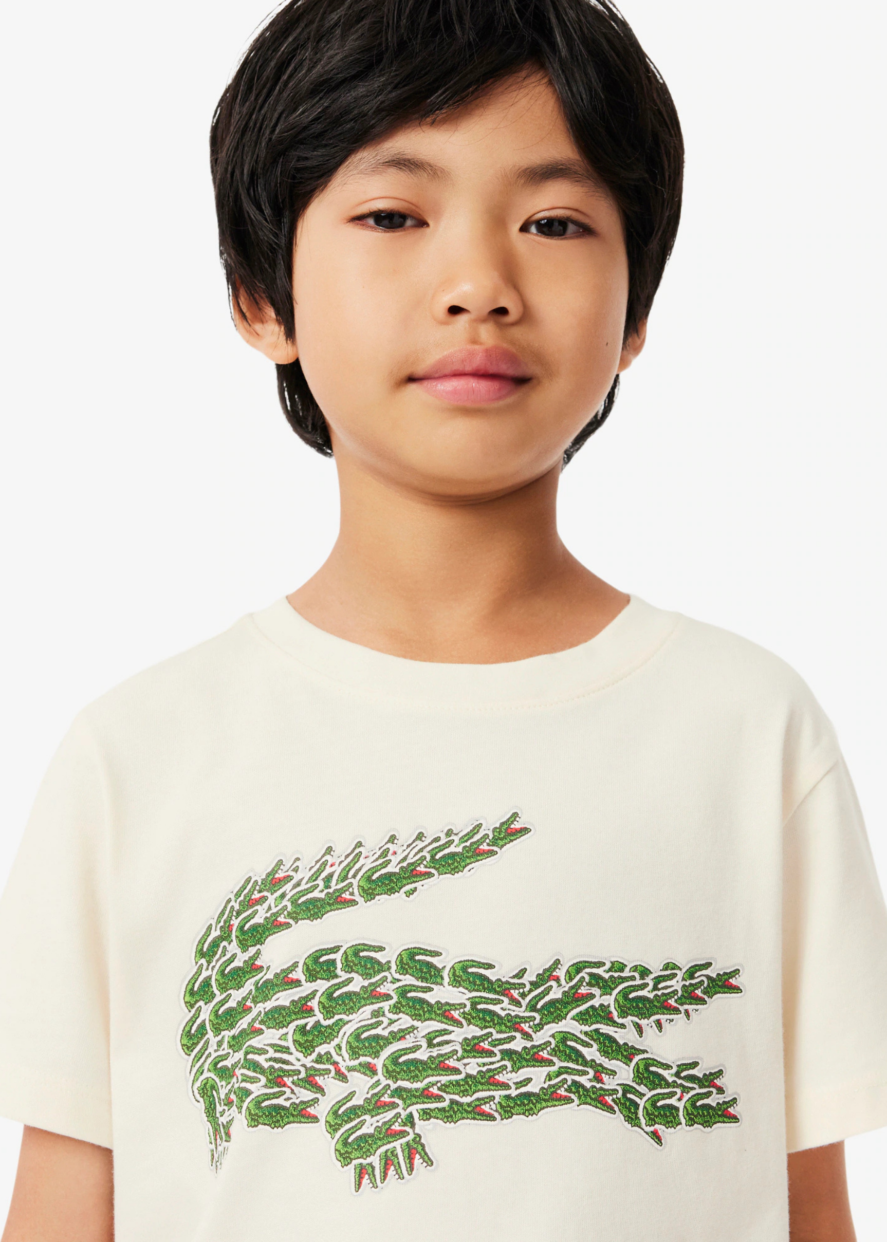 Camiseta Lacoste Crema Multi Croco