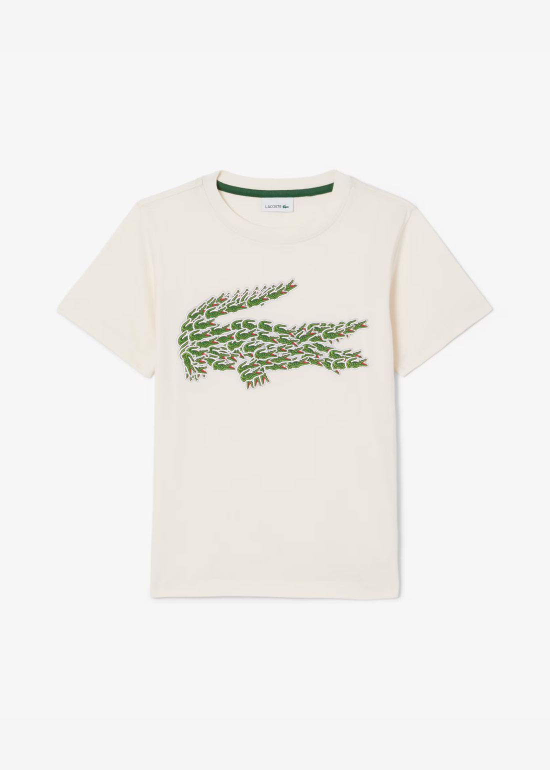 Camiseta Lacoste Crema Multi Croco