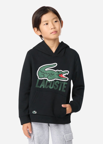 Hoodie Maxi Logo Lacoste Negro